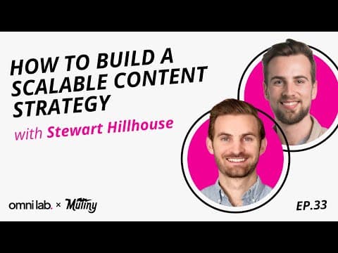 Episode 33: How to Build a Scalable Content Strategy with Stewart Hillhouse @ Mutiny