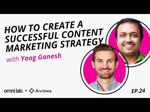 Episode 24: How to Create a Successful Content Marketing Strategy with Yaag Ganesh @ Avoma