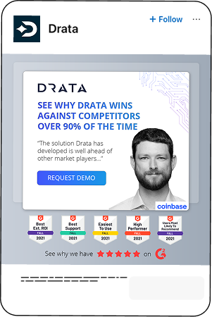 Drata LinkedIn ad